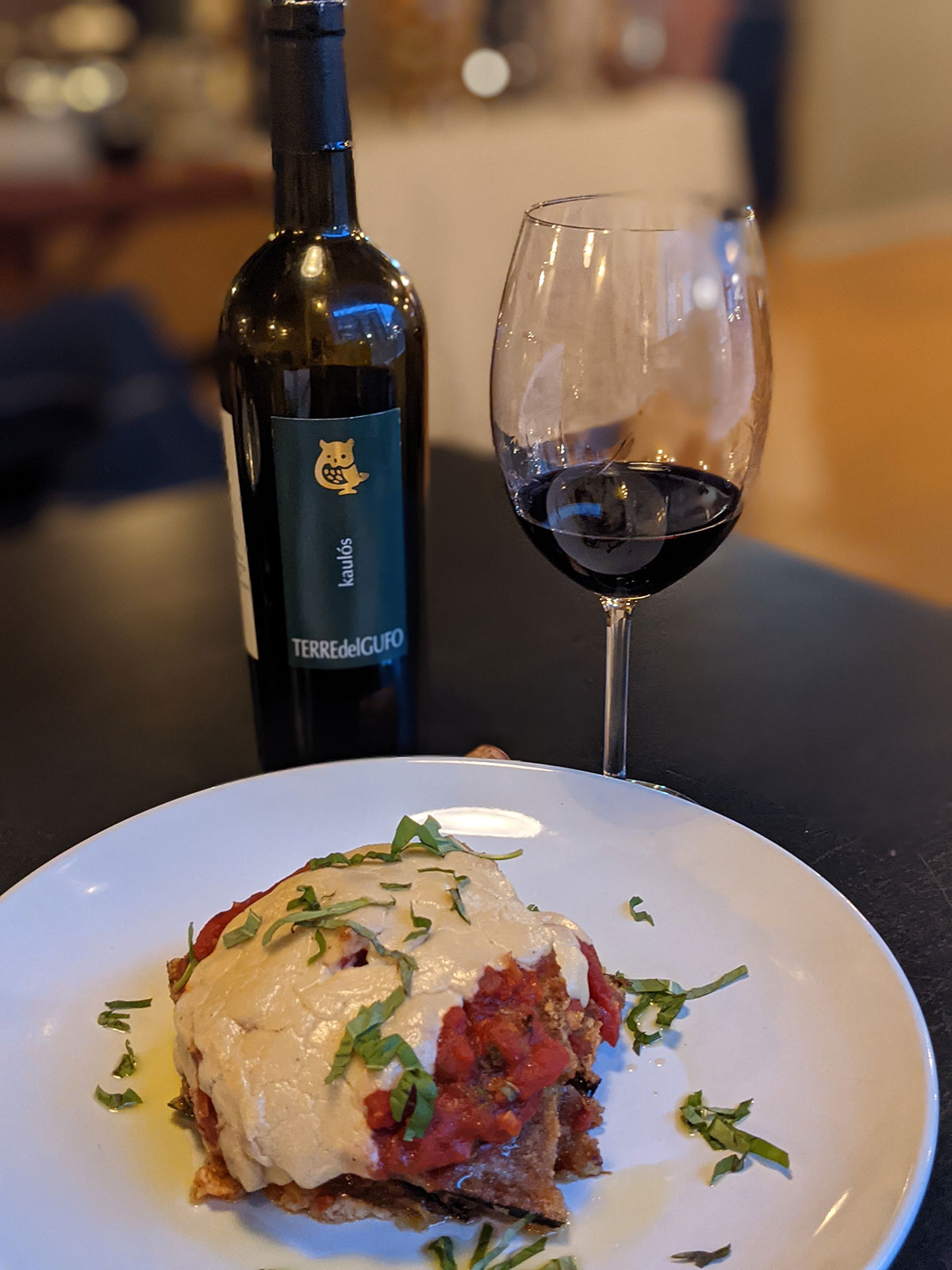 Pairing with Palizzata in Kingston's Eggplant Cashew-Parm