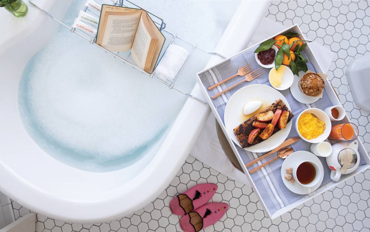 Bathtub and food picture