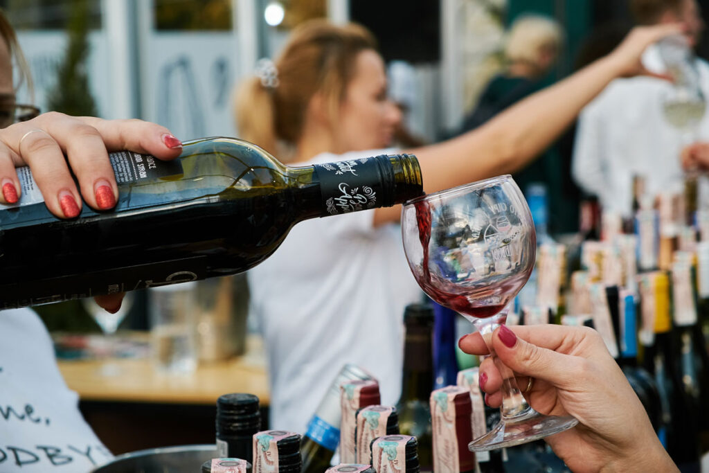 Wine vendors and wineries at the Big Sip