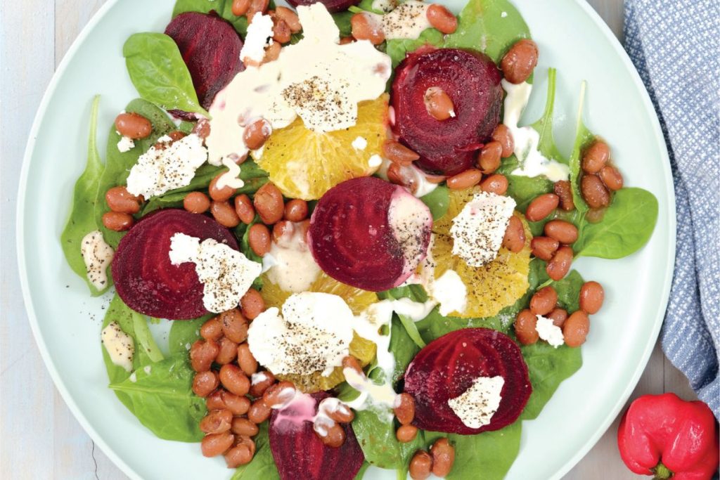 bean and beet salad