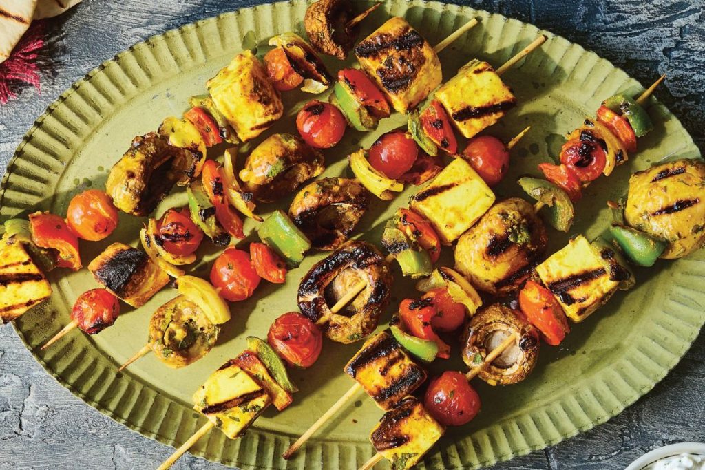 Indian vegetable skewers