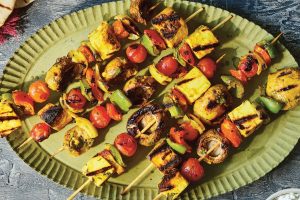Indian vegetable skewers